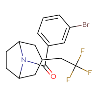 Chemical structure of 8-(3-bromobenzoyl)-3-(2,2,2-trifluoroethyl)-8-azabicyclo[3.2.1]octane - CSSB02123704730