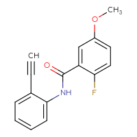 Chemical structure of N-(2-ethynylphenyl)-2-fluoro-5-methoxybenzamide - CSSB03606975273