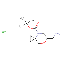 Chemical structure of tert-butyl 6-(aminomethyl)-7-oxa-4-azaspiro[2.5]octane-4-carboxylate hydrochloride - CSSS00161000060