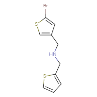 Chemical structure of [(5-bromothiophen-3-yl)methyl][(thiophen-2-yl)methyl]amine - CSSB00011276273