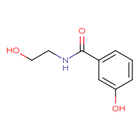 Chemical structure of 3-hydroxy-N-(2-hydroxyethyl)benzamide - CSSB00000158871