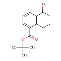 Chemical structure of tert-butyl 5-oxo-5,6,7,8-tetrahydronaphthalene-1-carboxylate - CSSB06741425925