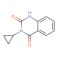Chemical structure of 3-cyclopropyl-1,2,3,4-tetrahydroquinazoline-2,4-dione - CSSB00000030480