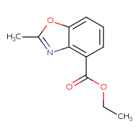 Chemical structure of ethyl 2-methyl-1,3-benzoxazole-4-carboxylate - CSSB00010984942