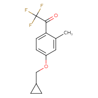 Chemical structure of 1-[4-(cyclopropylmethoxy)-2-methylphenyl]-2,2,2-trifluoroethan-1-one - CSSB21103685022