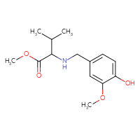 Chemical structure of methyl 2-{[(4-hydroxy-3-methoxyphenyl)methyl]amino}-3-methylbutanoate - CSSB00000555285