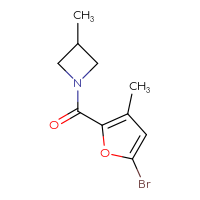 Chemical structure of 1-(5-bromo-3-methylfuran-2-carbonyl)-3-methylazetidine - CSSB00047644840