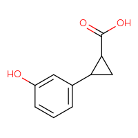 Chemical structure of 2-(3-hydroxyphenyl)cyclopropane-1-carboxylic acid - CSSB00000071723