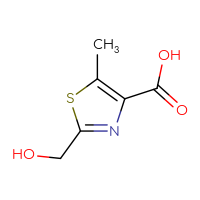 Chemical structure of 2-(hydroxymethyl)-5-methyl-1,3-thiazole-4-carboxylic acid - CSSB00013315139
