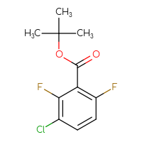Chemical structure of tert-butyl 3-chloro-2,6-difluorobenzoate - CSSB02497884992