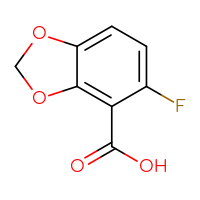 Chemical structure of 5-fluoro-2H-1,3-benzodioxole-4-carboxylic acid - CSSB00000091646