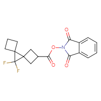 Chemical structure of 1,3-dioxo-2,3-dihydro-1H-isoindol-2-yl 9,9-difluorodispiro[3.0.3⁵.1⁴]nonane-2-carboxylate - CSSB02134695472