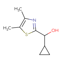 Chemical structure of cyclopropyl(4,5-dimethyl-1,3-thiazol-2-yl)methanol - CSSB00000112558