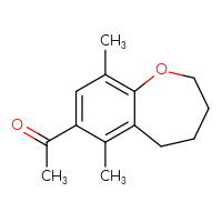 Chemical structure of 1-(6,9-dimethyl-2,3,4,5-tetrahydro-1-benzoxepin-7-yl)ethan-1-one - CSSB00020933402