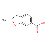 Chemical structure of 2-methyl-2,3-dihydro-1-benzofuran-6-carboxylic acid - CSSB00010445813