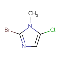 Chemical structure of 2-bromo-5-chloro-1-methyl-1H-imidazole - CSSB00021243031