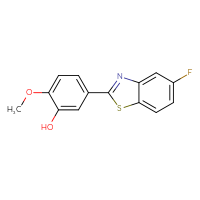 Chemical structure of 5-(5-fluoro-1,3-benzothiazol-2-yl)-2-methoxyphenol - CSSB00034578748