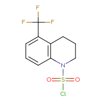 Chemical structure of 5-(trifluoromethyl)-1,2,3,4-tetrahydroquinoline-1-sulfonyl chloride - CSSB21224772440