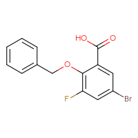 Chemical structure of 2-(benzyloxy)-5-bromo-3-fluorobenzoic acid - CSSB00011071647