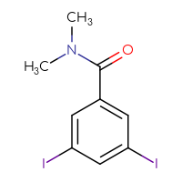 Chemical structure of 3,5-diiodo-N,N-dimethylbenzamide - CSSB00050407823