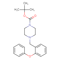 Chemical structure of tert-butyl 4-[(2-phenoxyphenyl)methyl]piperazine-1-carboxylate - CSSB06540405782