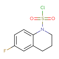 Chemical structure of 6-fluoro-1,2,3,4-tetrahydroquinoline-1-sulfonyl chloride - CSSB00010969954