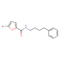 Chemical structure of 5-bromo-N-(4-phenylbutyl)furan-2-carboxamide - CSSB00015187365