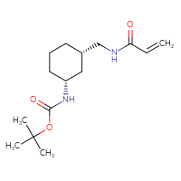 Chemical structure of tert-butyl N-[(1R,3S)-3-[(prop-2-enamido)methyl]cyclohexyl]carbamate - CSSB01912330734