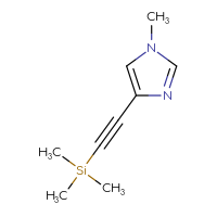 Chemical structure of 1-methyl-4-[2-(trimethylsilyl)ethynyl]-1H-imidazole - CSSB03550130467