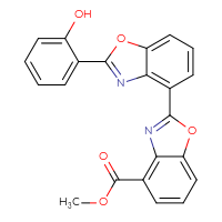 Chemical structure of methyl 2-[2-(2-hydroxyphenyl)-1,3-benzoxazol-4-yl]-1,3-benzoxazole-4-carboxylate - CSSB00009963199