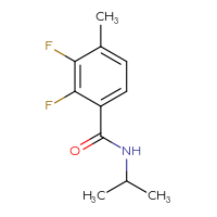 Chemical structure of 2,3-difluoro-4-methyl-N-(propan-2-yl)benzamide - CSSB01991931911