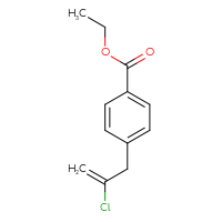Chemical structure of ethyl 4-(2-chloroprop-2-en-1-yl)benzoate - CSSB00009997368