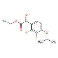 Chemical structure of ethyl 2-[2,3-difluoro-4-(propan-2-yloxy)phenyl]-2-oxoacetate - CSSB21103685010