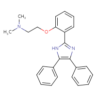Chemical structure of {2-[2-(4,5-diphenyl-1H-imidazol-2-yl)phenoxy]ethyl}dimethylamine - CSSB00020679788