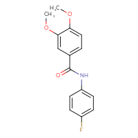 Chemical structure of N-(4-fluorophenyl)-3,4-dimethoxybenzamide - CSSB00026301038