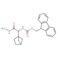 Chemical structure of (9H-fluoren-9-yl)methyl N-({bicyclo[2.1.1]hexan-1-yl}(methylcarbamoyl)methyl)carbamate - CSSB21043413269