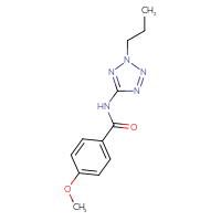 Chemical structure of 4-methoxy-N-(2-propyl-2H-1,2,3,4-tetrazol-5-yl)benzamide - CSSB00026716545