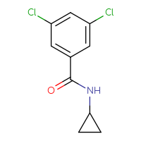 Chemical structure of 3,5-dichloro-N-cyclopropylbenzamide - CSSB00000160665