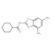 Chemical structure of N-(6-amino-4-methyl-1,3-benzothiazol-2-yl)cyclohexanecarboxamide - CSSB00103159186