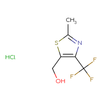Chemical structure of [2-methyl-4-(trifluoromethyl)-1,3-thiazol-5-yl]methanol hydrochloride - CSSB00000703344