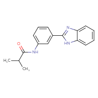 Chemical structure of N-[3-(1H-1,3-benzodiazol-2-yl)phenyl]-2-methylpropanamide - CSSB00046203940