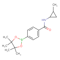Chemical structure of N-(2-methylcyclopropyl)-4-(4,4,5,5-tetramethyl-1,3,2-dioxaborolan-2-yl)benzamide - CSSB02519443089