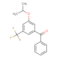 Chemical structure of phenyl[3-(propan-2-yloxy)-5-(trifluoromethyl)phenyl]methanone - CSSB21103685046