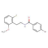 Chemical structure of 4-bromo-N-[2-(2-fluoro-6-methoxyphenyl)ethyl]benzamide - CSSB15359509873