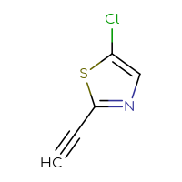 Chemical structure of 5-chloro-2-ethynyl-1,3-thiazole - CSSB00014173403