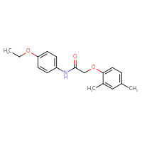 Chemical structure of 2-(2,4-dimethylphenoxy)-N-(4-ethoxyphenyl)acetamide - CSSB00046104096