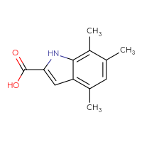 Chemical structure of 4,6,7-trimethyl-1H-indole-2-carboxylic acid - CSSB00000217639