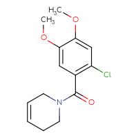 Chemical structure of 1-(2-chloro-4,5-dimethoxybenzoyl)-1,2,3,6-tetrahydropyridine - CSSB01434695514