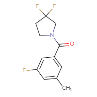 Chemical structure of 3,3-difluoro-1-(3-fluoro-5-methylbenzoyl)pyrrolidine - CSSB01997242625