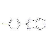 Chemical structure of 2-(4-fluorophenyl)-3H-imidazo[4,5-c]pyridine - CSSB00005736859